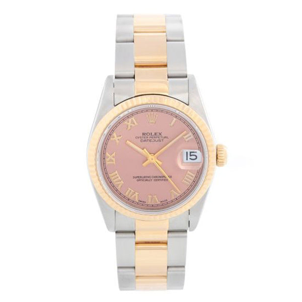 Rolex Ladies Datejust 2-Tone Watch 68273 Salmon Dial