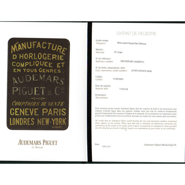 Audemars Piguet Royal Oak Offshore Chronograph 26470.OR.OO.1000OR.01