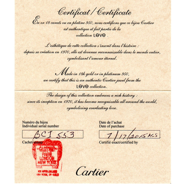 Cartier Juste un Clou Nail 18k Pink Gold and Pave Diamond Bracelet Size 18