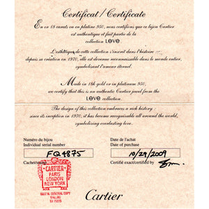 Cartier 18K White Gold Love Cuff Size 17