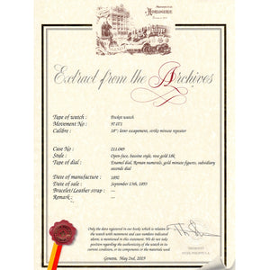 Patek Philippe For Tiffany & Co. Minute Repeater Pocket Watch