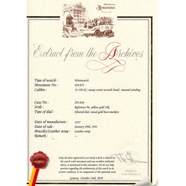 Patek Philippe 18k Yellow Gold Men's Calatrava