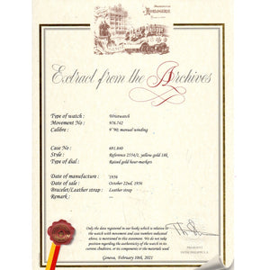 Patek Phillipe Co. Vintage 18K Yellow Gold Men's Watch