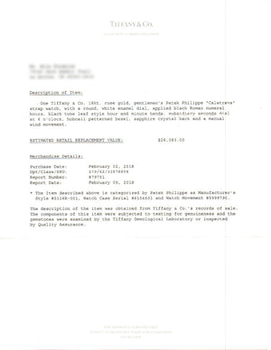 Patek Philippe with Tiffany & Co Dial Calatrava 18k Rose Gold Men's  5116R