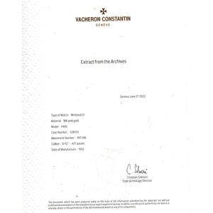 Vacheron Constantin 18K Rose Gold  Vintage Men's Watch