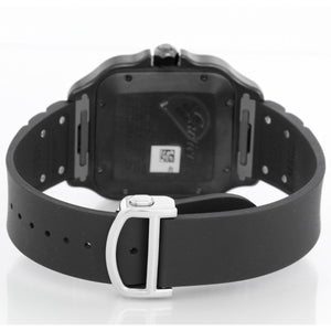 Cartier Santos de Cartier Black Steel Mens Watch WSSA0039