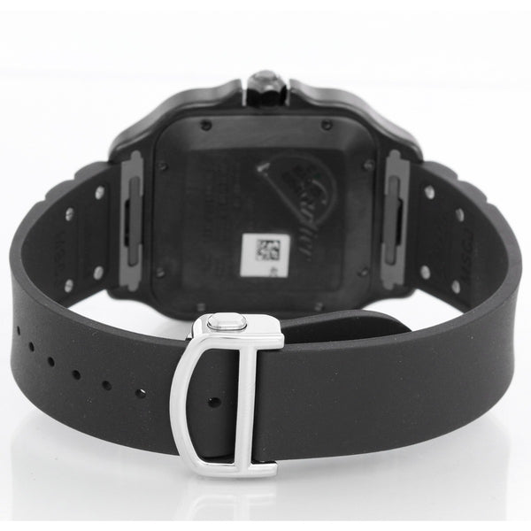 Cartier Santos de Cartier Black Steel Mens Watch WSSA0039