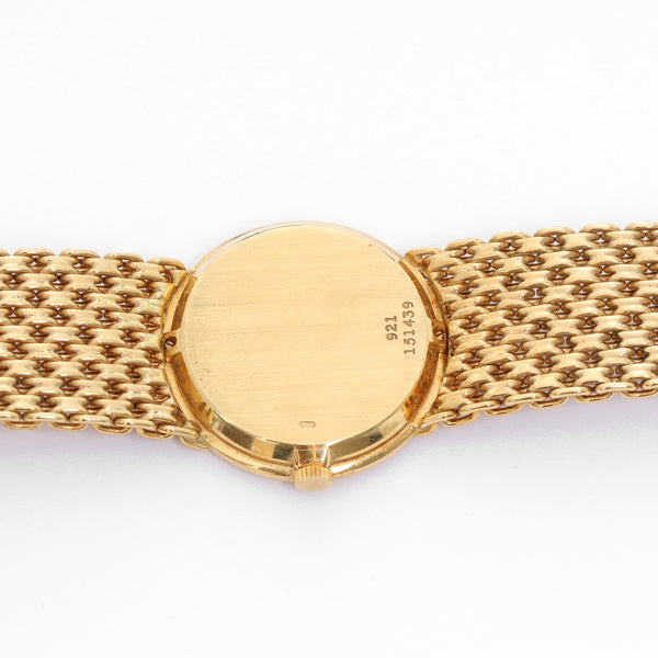 Piaget Ladies 18k Yellow Gold Dress Watch With Lapis Dial