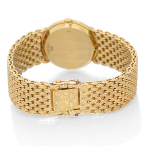 Piaget Ladies 18k Yellow Gold Dress Watch With Lapis Dial