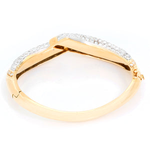 Diamond and Yellow Gold Bangle