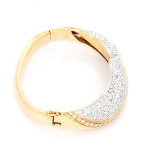 Diamond and Yellow Gold Bangle