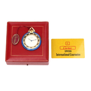 Cartier Fine Gold and Lapis Lazuli Pocket Watch