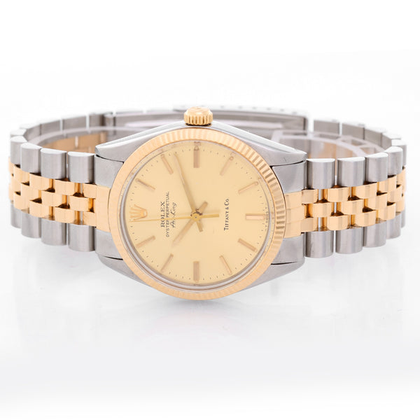 Rolex Air-king  Retail by Tiffany & Co.  Two- Tone Watch 5501