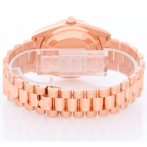 Rolex President Day-Date Men's Rose Gold Watch 118235 Diamond Dial
