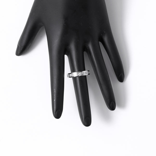 Princess Cut Diamond Platinum Band Size  5.5