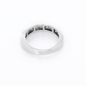 Princess Cut Diamond Platinum Band Size  5.5