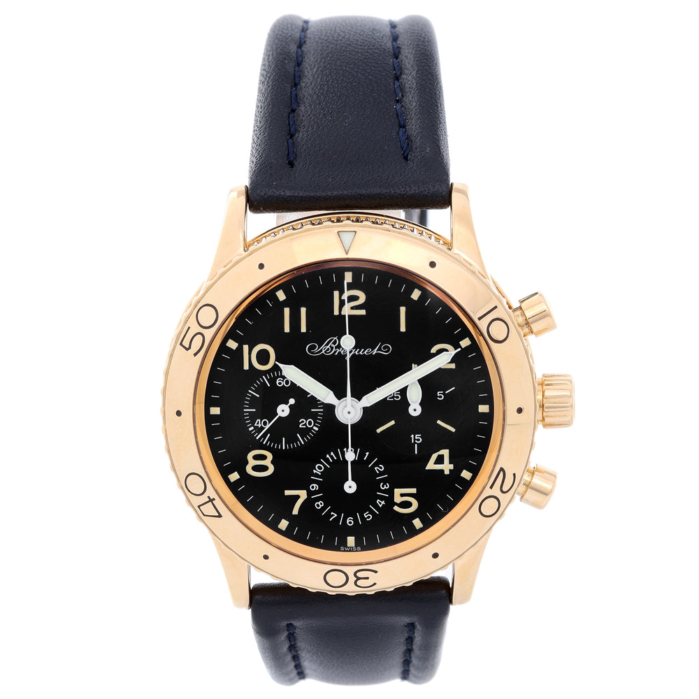 Breguet Type XX Aeronavale Men's Yellow Gold Chronograph Watch 3800
