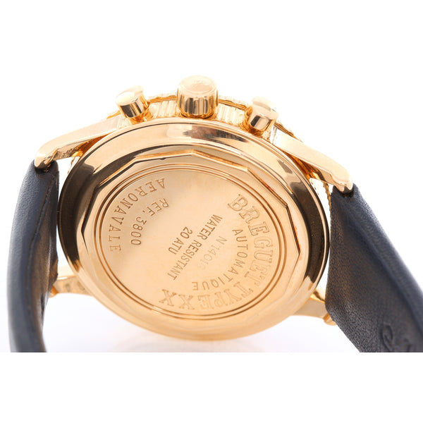 Breguet Type XX Aeronavale Men's Yellow Gold Chronograph Watch 3800