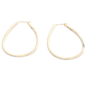 Stunning Tear Drop Inside-Out Diamond Hoops