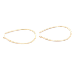 Stunning Tear Drop Inside-Out Diamond Hoops