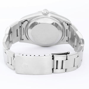 Rolex Date Men's Stainless Steel Watch Blue Arabic Dial 15200