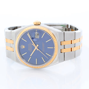 Rolex Oysterquartz Datejust 17013 2-Tone Men's Watch Blue Dial