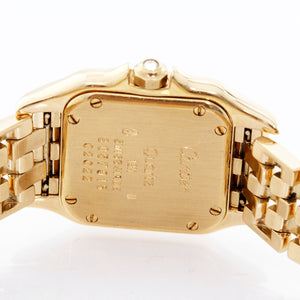 Cartier Panther Ladies 18k Yellow Gold Sunrise Dial Watch W25022B9