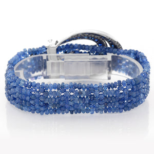 Tanzanite, Diamond and Sapphire 18K White Gold Bracelet