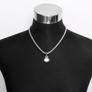 Moonstone and Aquamarine Sterling Silver Necklace