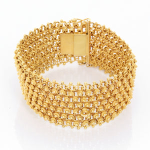 14K Yellow Gold Geometric Bracelet