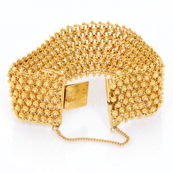 14K Yellow Gold Geometric Bracelet