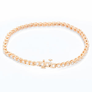 14k Yellow Gold 1.5ct. Diamond Tennis Bracelet Size 6 3/4