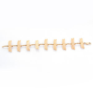 Stunning 14K Yellow Gold Dragonfly Bracelet