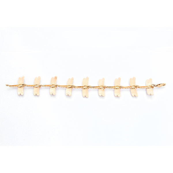 Stunning 14K Yellow Gold Dragonfly Bracelet