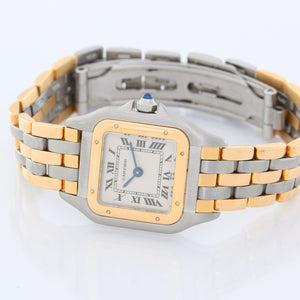 Ladies Cartier 3-Row Panther 2-Tone Steel & Gold Watch