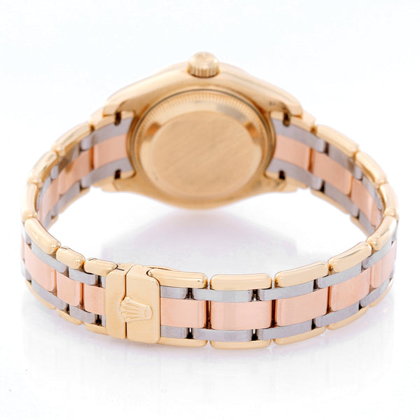 Rolex Pearlmaster 18k Yellow Gold Ladies Diamond Watch 80318