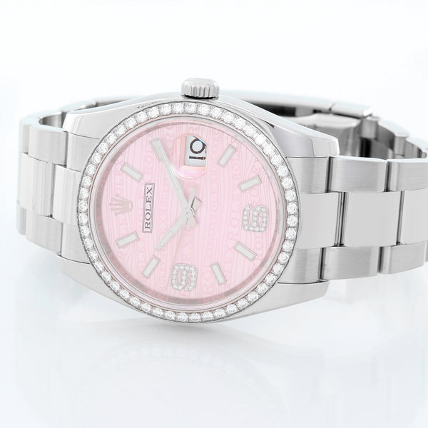 Rolex Datejust Diamond Bezel and Dial Men's Steel 116244 Watch