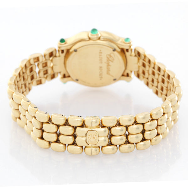 Chopard Happy Sport 18k Yellow Gold Diamond Ladies Watch 276151-0005