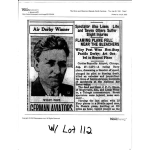 Agassiz Chronograph 14K Yellow Gold Pocket Watch Retailed By Tiffany Owned by Wiley Post