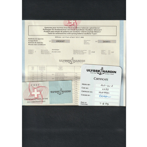 Ulysse Nardin Maxi Marine Stainless Steel Watch 263-66-3