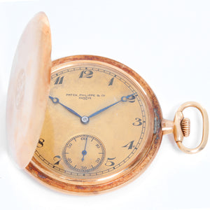 Patek Philippe Hunting Case with Metal Dial Pocket Watch