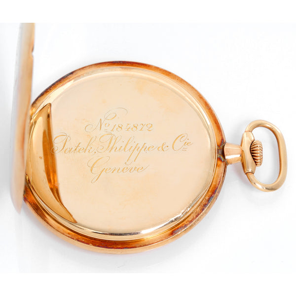 Patek Philippe Hunting Case with Metal Dial Pocket Watch