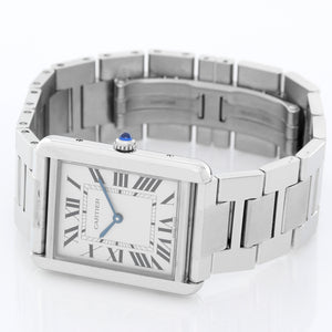 Men's Large Cartier Tank Solo Stainless Steel Watch W5200014
