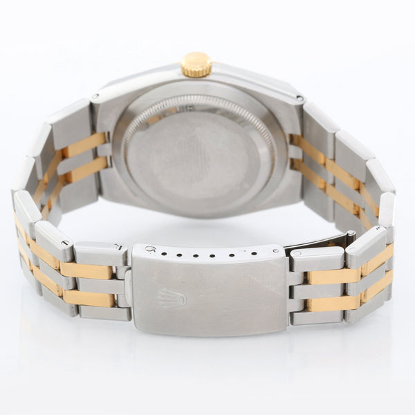 Rolex Oysterquartz Datejust 2-Tone Men's Watch 17013 White Roman Dial