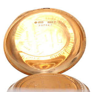 Vintage Patek Philippe Gondolo 18k Yellow Gold Open Face Pocket Watch