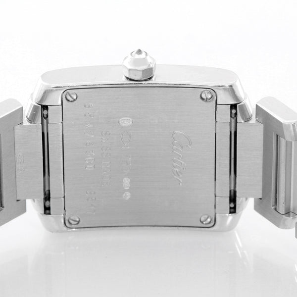 Cartier Ladies White Gold and Diamonds Tank Francaise WE1002SD