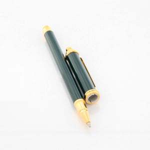 Rolex Green Leather Notepad with Yellow and Green Pen