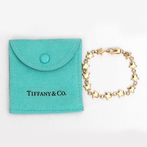 Tiffany & co. 18K Yellow Gold Star Link Bracelet