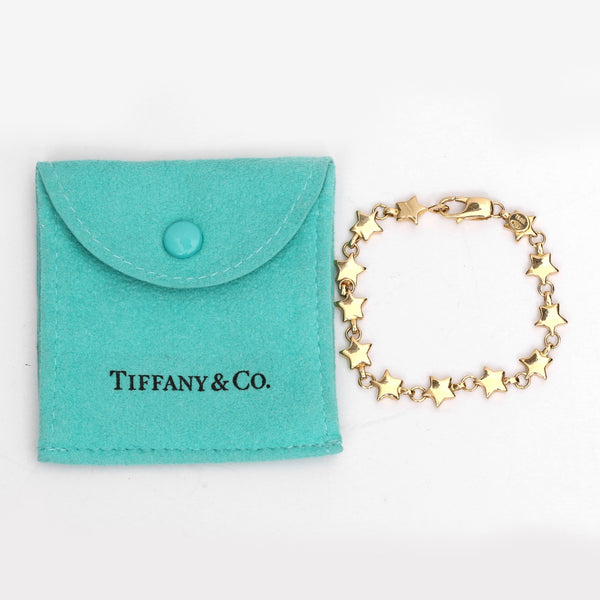 Tiffany & co. 18K Yellow Gold Star Link Bracelet