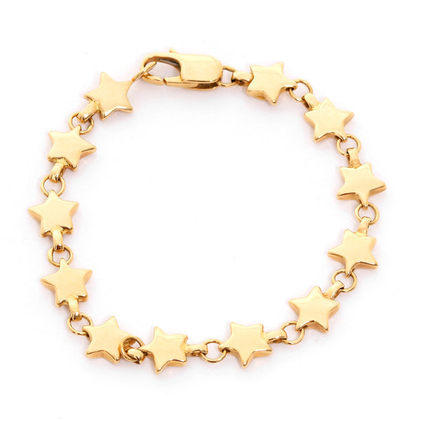 Tiffany & co. 18K Yellow Gold Star Link Bracelet